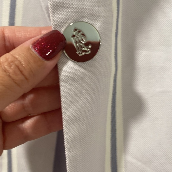 🆕Ralph Lauren Lauren Striped Blazer In Lavender Multi. Size 16 - Picture 8 of 12